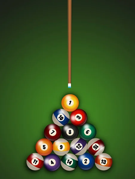 Illustration Billiards Balls Green Table — Stock Photo, Image