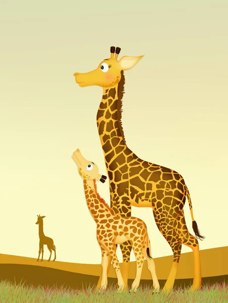 Bebek Zürafa Çizimi — Stok fotoğraf