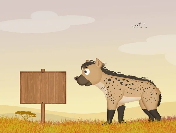 Ilustrace Hyena Džungli — Stock fotografie