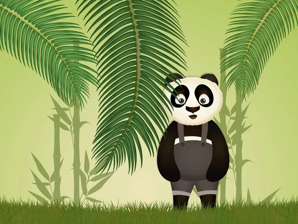 Ilustração Panda Selva — Fotografia de Stock