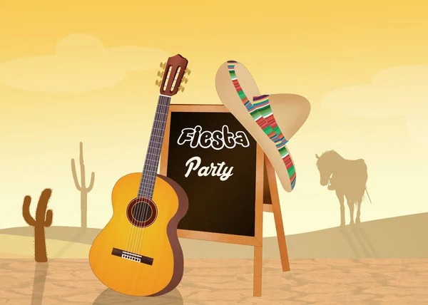 illustration of fiesta Mexican party