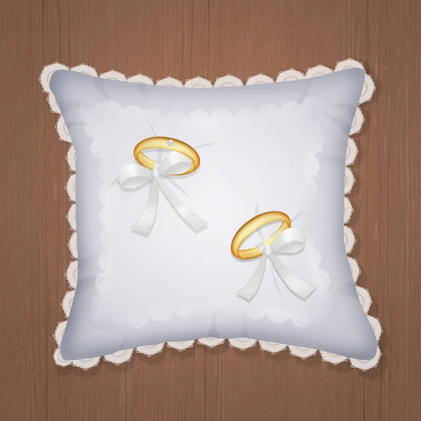 Pillow Wedding Rings — Stock Photo, Image