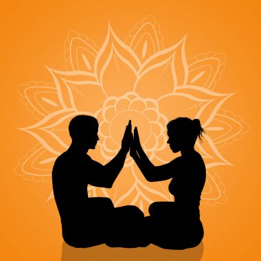 yoga çift poseyoga birkaç örnek teşkil