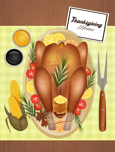 illustration of Thanksgiving menu