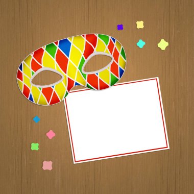 İllüstrasyon karnaval maskesi