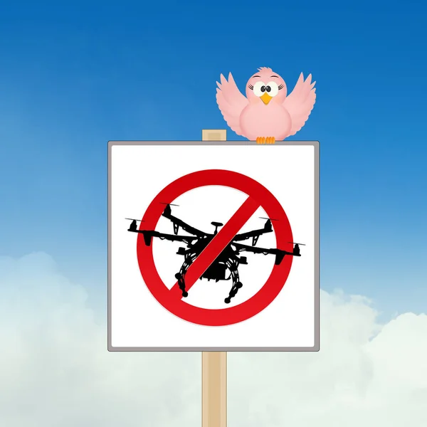 Proibição Utilizar Drone — Fotografia de Stock