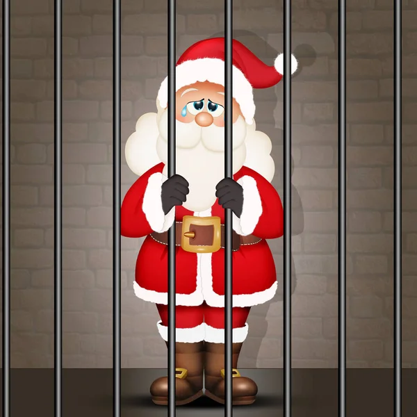 Ilustración Santa Claus Prisión —  Fotos de Stock