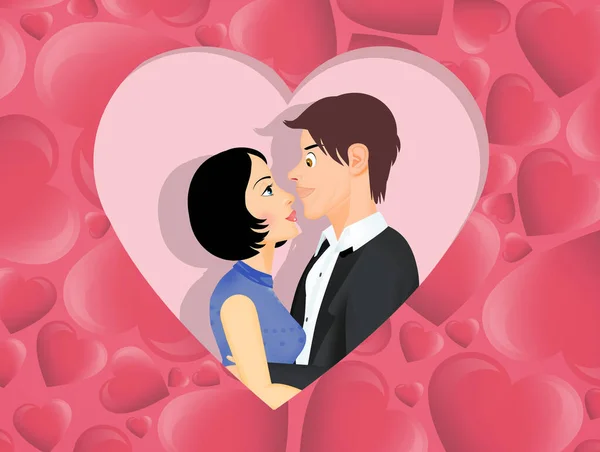 Couple Lovers Heart — 图库照片