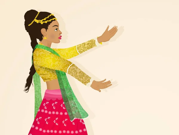 Mujer Bailando Baile Indio Bollywood — Foto de Stock