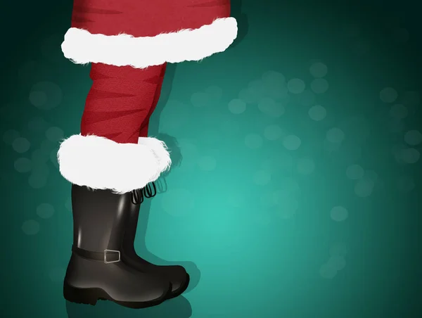 Çizmeli Noel Baba Nın Bacakları — Stok fotoğraf