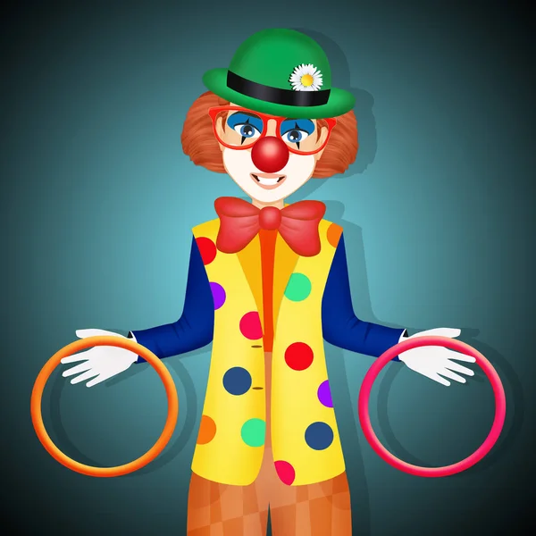 Ilustracja Zabawny Clown — Zdjęcie stockowe