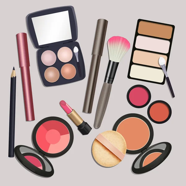 illustration of makeup view from above