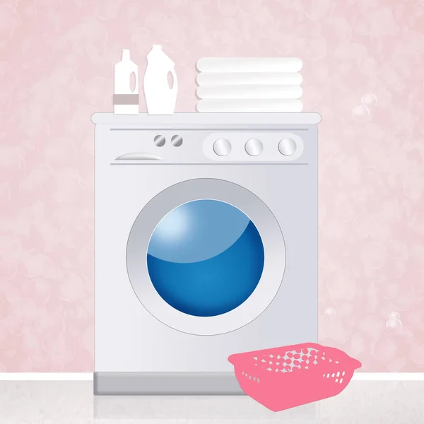Çamaşır Makinesinin Çizimi — Stok fotoğraf