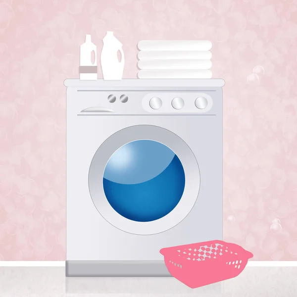 Illustratie Van Wasmachine — Stockfoto