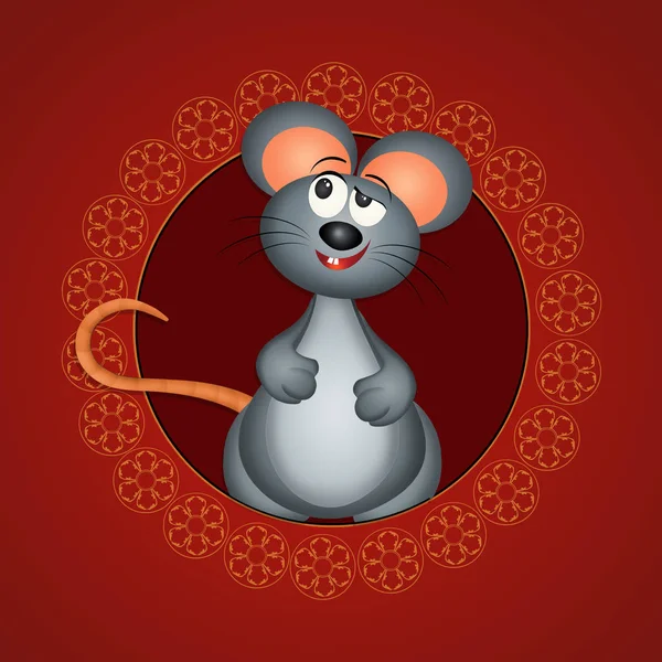 Icona Del Mouse Oroscopo Cinese — Foto Stock