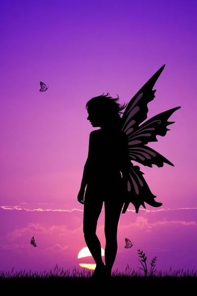 Illustration Fairy Sunset — Stock Photo, Image