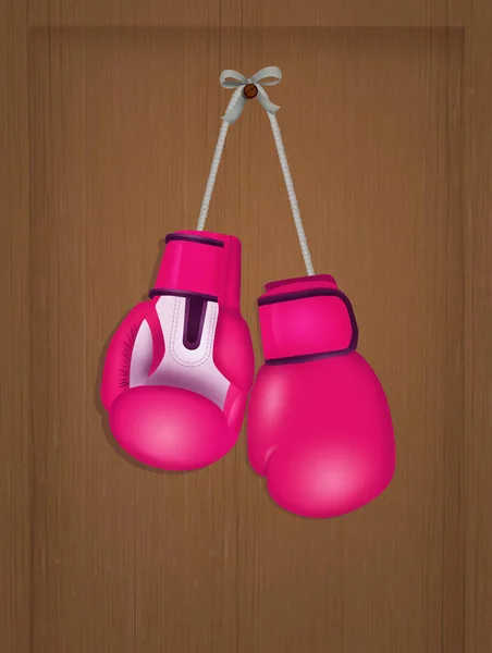 Abbildung Von Rosa Boxhandschuhen Der Tür — Stockfoto