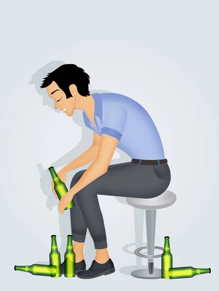 Man Problem Alcohol — Stock Photo, Image