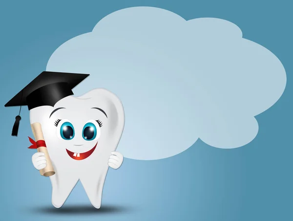 Illustration Graduated Tooth — Stock Photo, Image