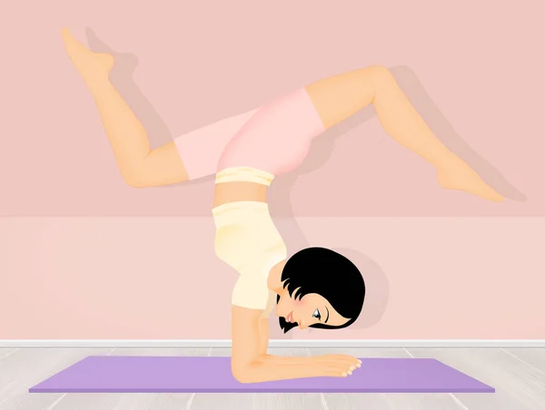 Illustrazione Posa Yoga — Foto Stock