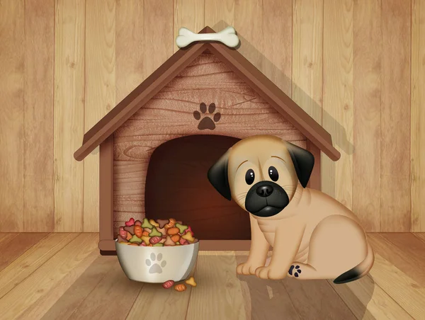 Illustration Puppy Kennel — Stock Photo, Image