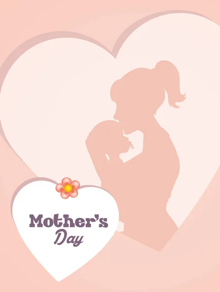 Ilustracja Szczęśliwy Dzień Matki — Zdjęcie stockowe
