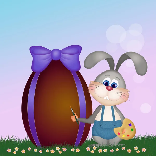 Illustration Funny Easter Bunny — Stock Photo, Image