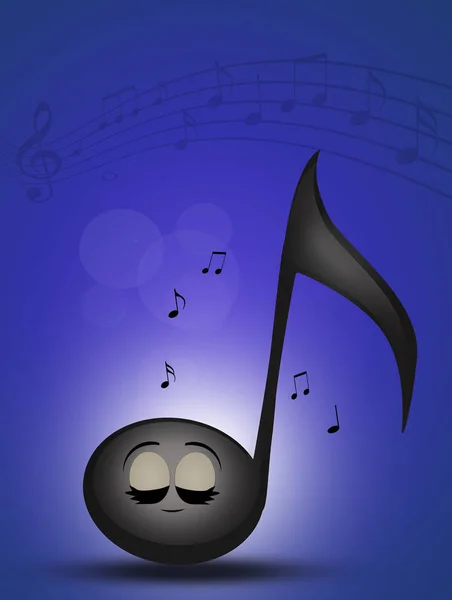 Ilustración Notas Musicales — Foto de Stock