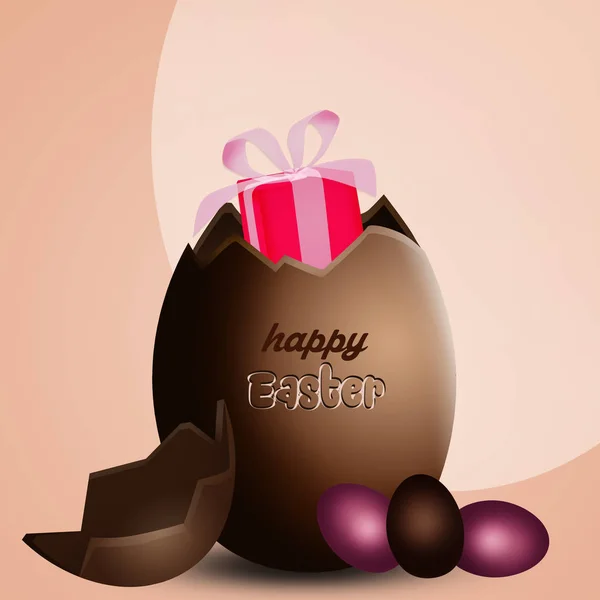 Illustratie Van Happy Easter Briefkaart — Stockfoto