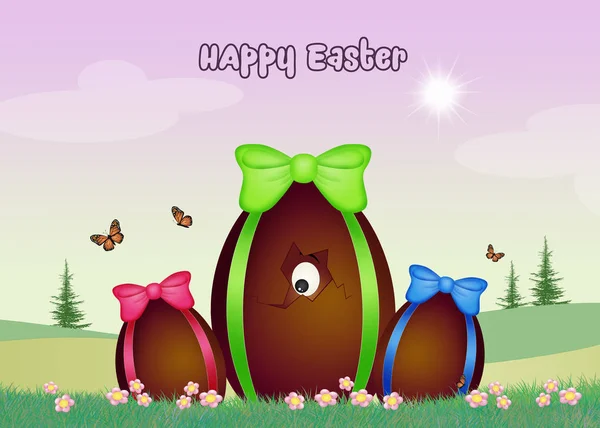 Illustration Postcard Easter — Stock Photo, Image