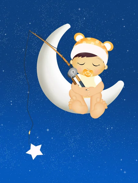 Yıldız Fishing Bebeğim — Stok fotoğraf