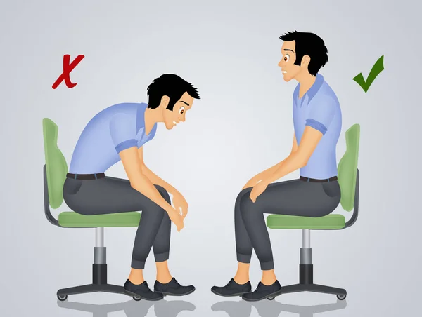 Illustration Correct Posture — Stock Photo, Image