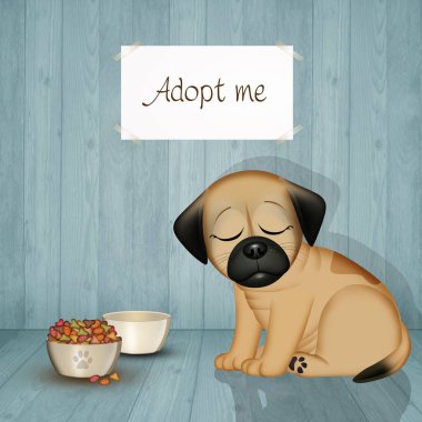 Illustration evlat edinmek a köpek