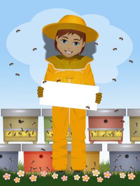 Arıcı adam ve arılar