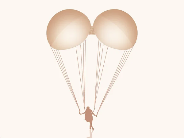 降落伞形状的胸罩 — 图库照片