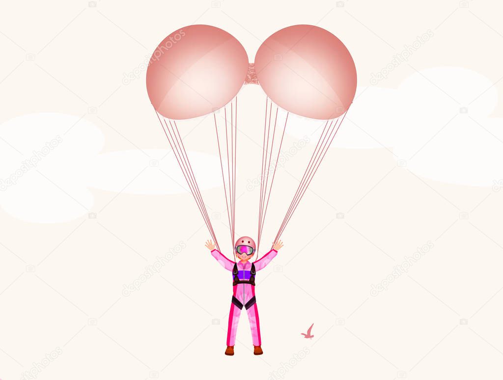 bra in the shape of a parachute