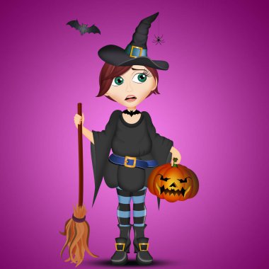 Cadılar Bayramı cadısının resmi