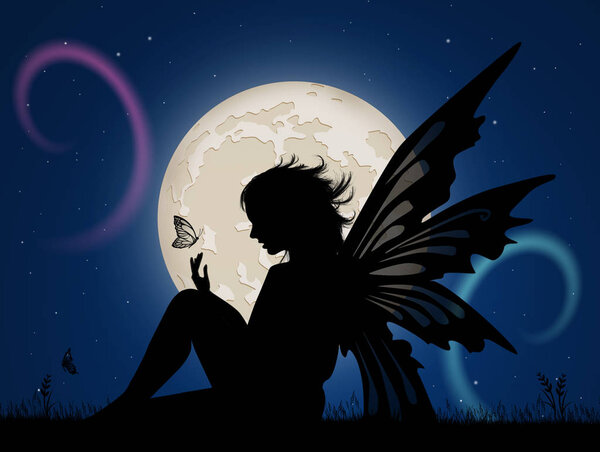Fairy in the moonlight