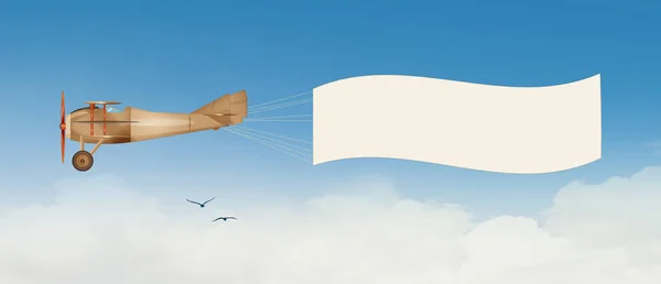 illustration of airplane with banner