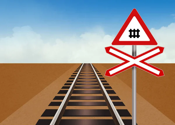 illustration of rail crossing