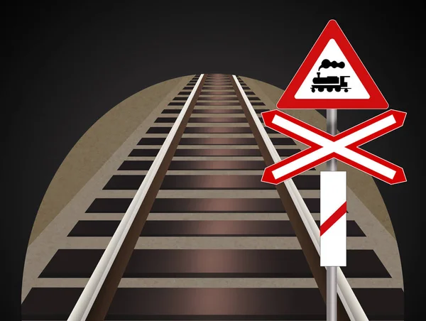 Illustration Rail Crossing — Stock Photo, Image