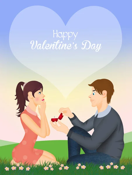 Proponer Para Día San Valentín — Foto de Stock