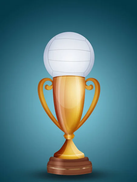 Volley Ball Golden Cup — Stock Photo, Image