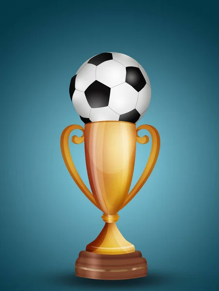 Pallone Calcio Nella Coppa Oro — Foto Stock