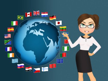 Dünyanın bayraklarının gösterimi