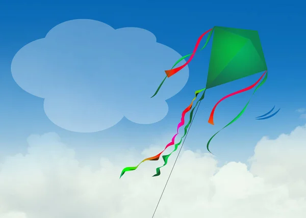 Иллюстрация Воздушного Змея Небе — стоковое фото