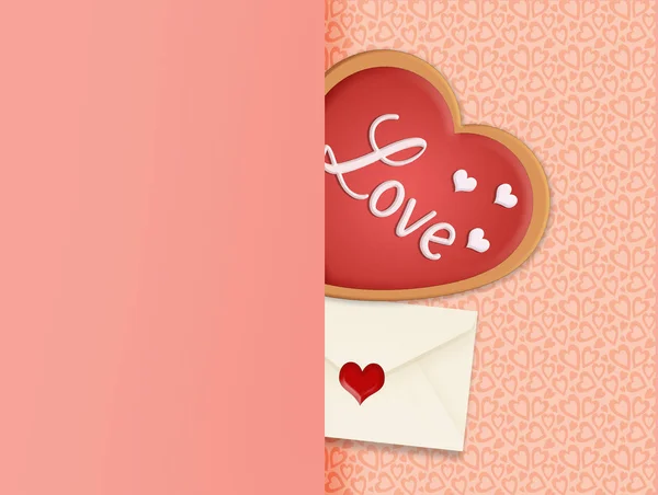 Illustration Postcard Valentines Day — Stock Photo, Image