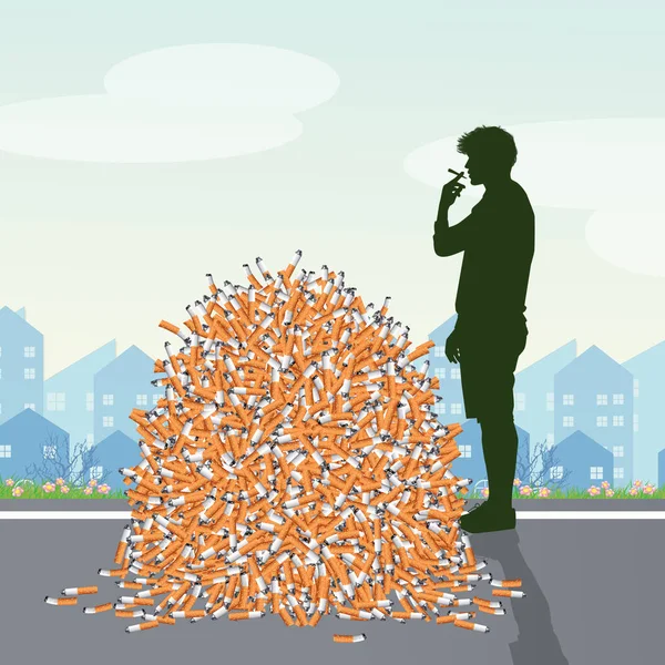 Likvidace Nedopalků Cigaret — Stock fotografie