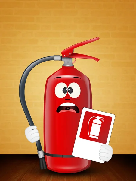 Ilustração Extintor Incêndio — Fotografia de Stock