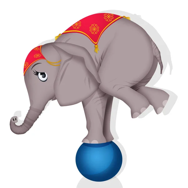 Illustrazione Dell Elefante Sulla Palla — Foto Stock